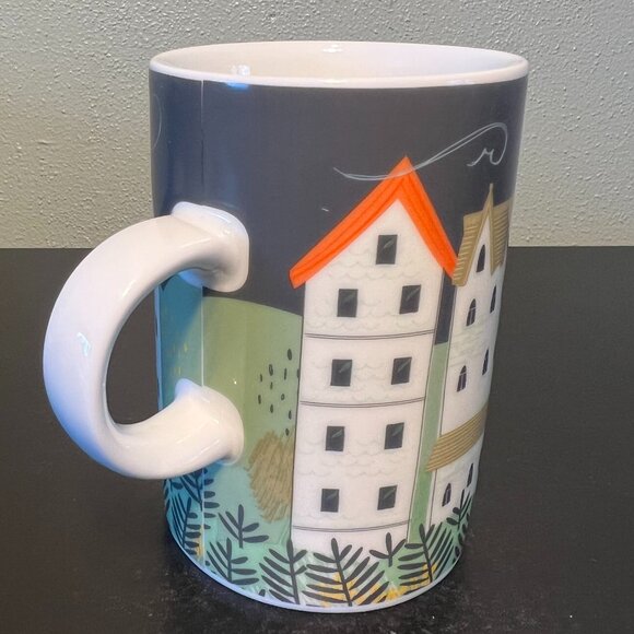 DANICA STUDIO Hill and Dale Porcelain Mug ~  Scenic Community Tall Row Houses - Picture 2 of 10